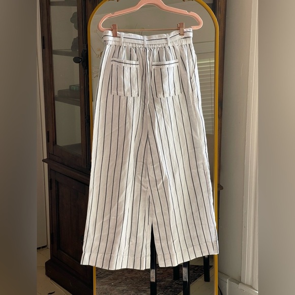 NWT Joie Blue and White Striped Nautical Hollis Pants w/ Belt - Picture 5 of 6